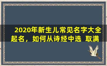 2020年新生儿常见名字大全  起名，如何从诗经中选  取满分好名